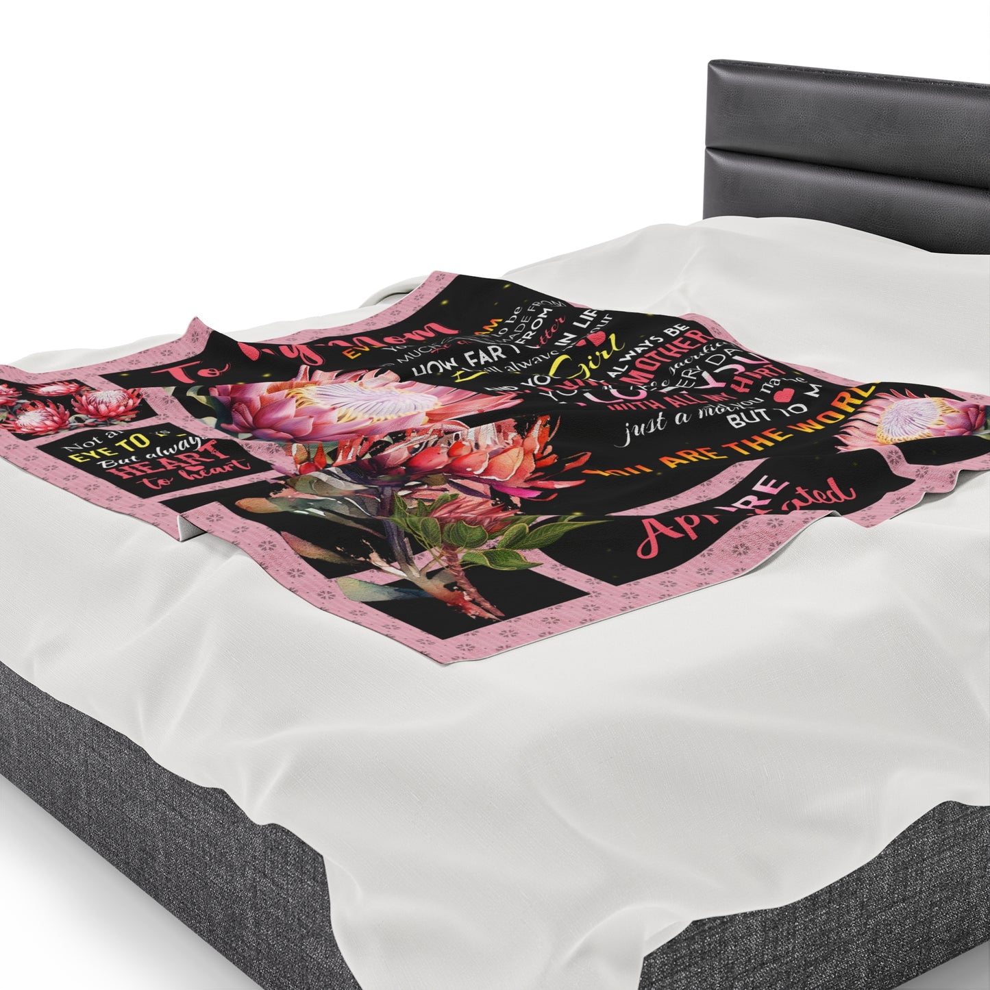 To My Mom | Velveteen Plush Blanket 50x60