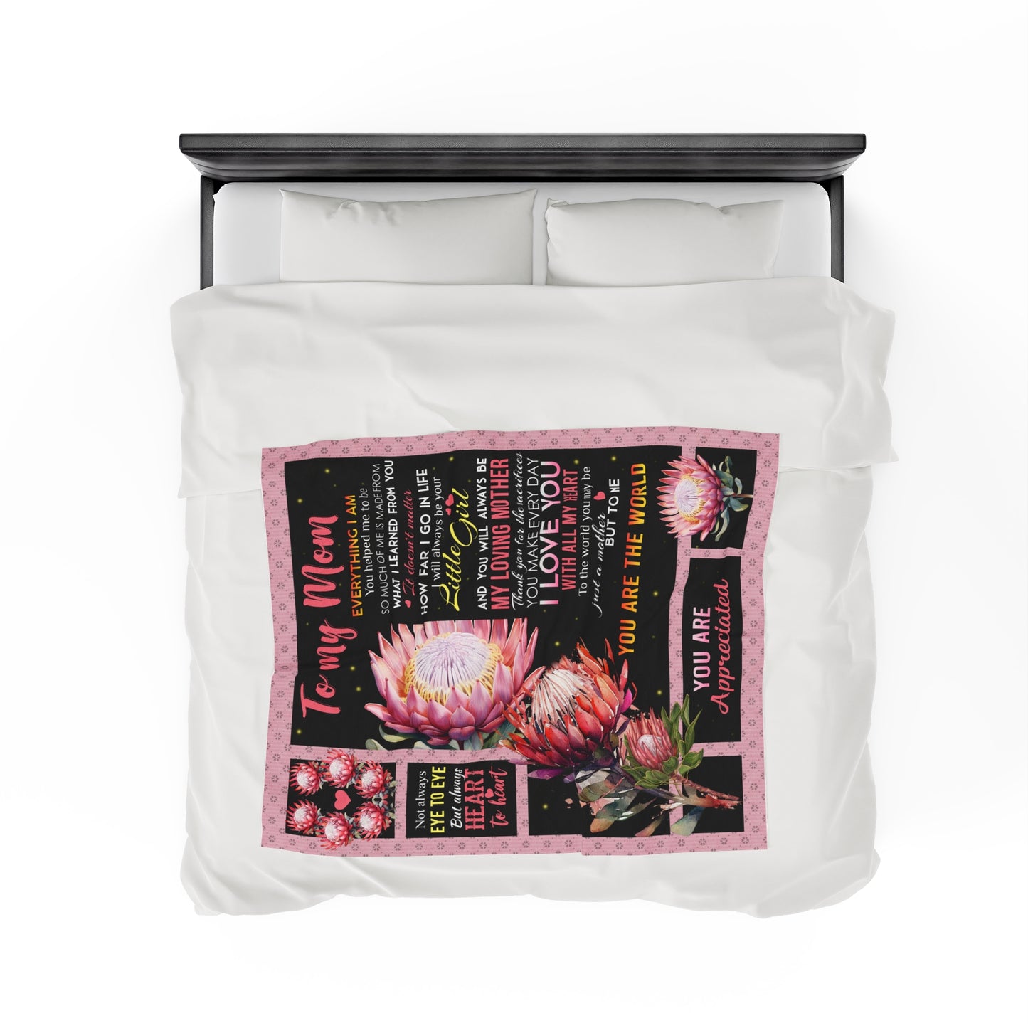 To My Mom | Velveteen Plush Blanket 50x60