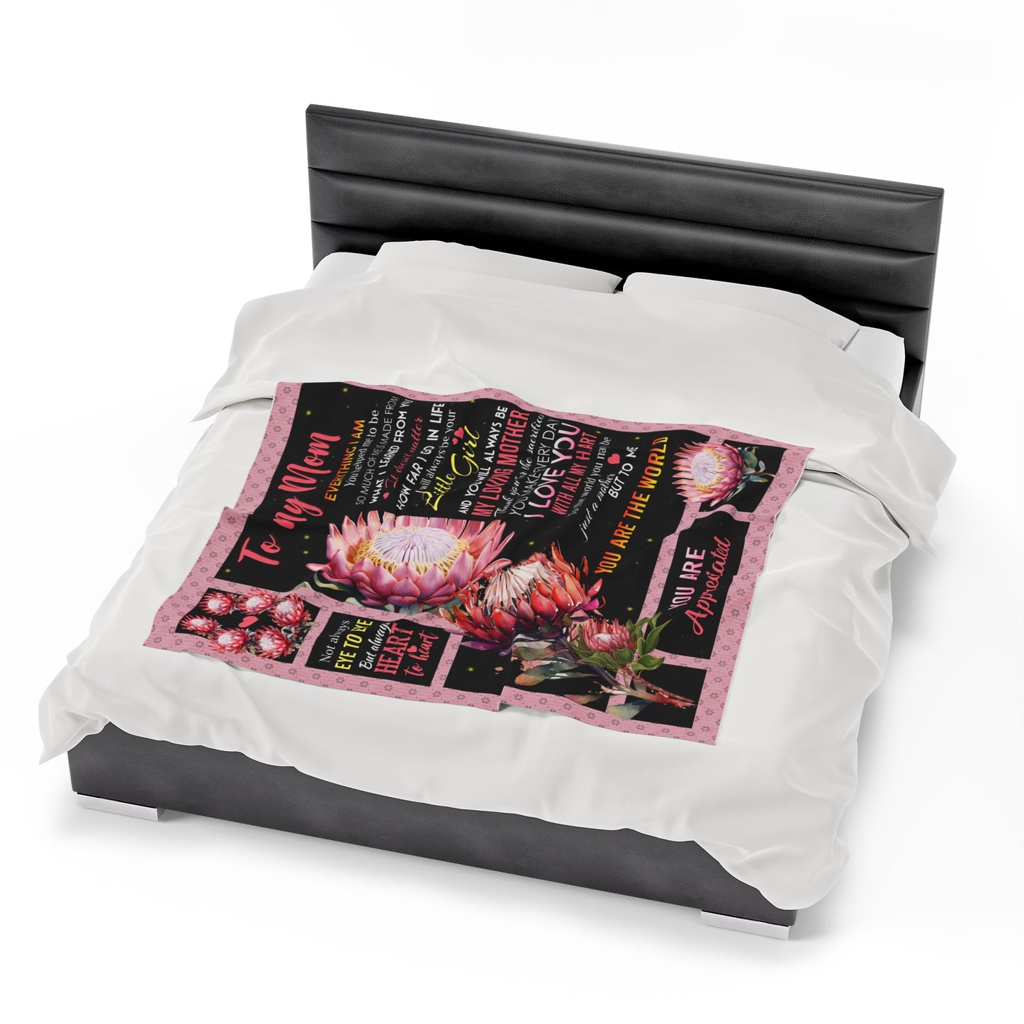 To My Mom | Velveteen Plush Blanket 50x60