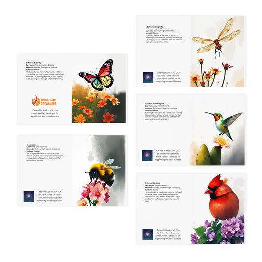 Animal Kinship: Winged Messengers — Symbolic Card Set (5 Cards)