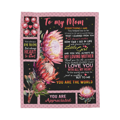 To My Mom | Velveteen Plush Blanket 50x60