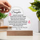 To My Beautiful Daughter | Heart Acrylic Plaque
