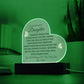 To My Beautiful Daughter | Heart Acrylic Plaque