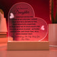 To My Beautiful Daughter | Heart Acrylic Plaque