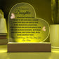 To My Beautiful Daughter | Heart Acrylic Plaque